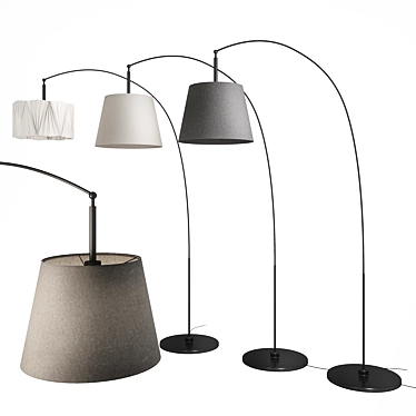 Modern Arc Floor Lamps 3D model image 1 