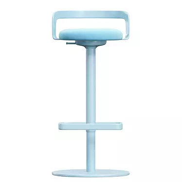 Modern Solid Wood Bar Stool 3D model image 1 