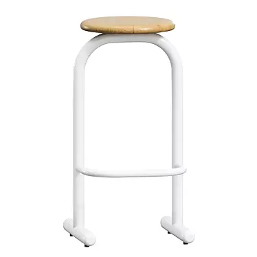 Sturdy and Stylish Barstool 3D model image 1 