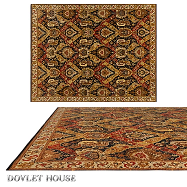 Luxury Dovlet House Wool Rug 3D model image 1 