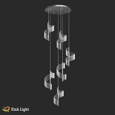 Elegant Chrome LED Pendant: Hanger Ilina 3D model image 1 