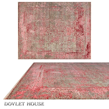 Title: DOVLET HOUSE Silk Art Carpet 3D model image 1 