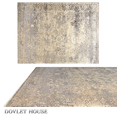 Luxury Silk & Wool Carpet by DOVLET HOUSE (Art 16382) 3D model image 1 