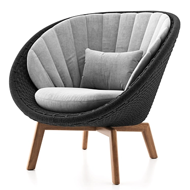 Danish Design Peacock Lounge Chair 3D model image 1 