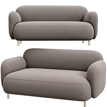 Pedrali BUDDY 218: Stylish 2-Seater Fabric Sofa 3D model image 1 