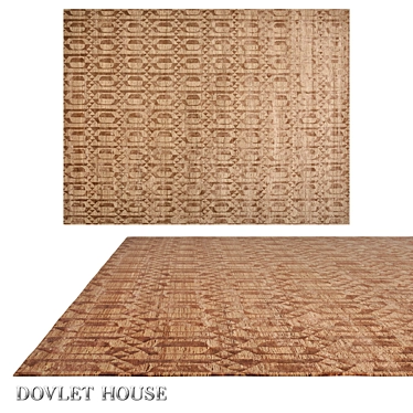 Luxurious Silk & Wool Carpet from Dovlet House 3D model image 1 