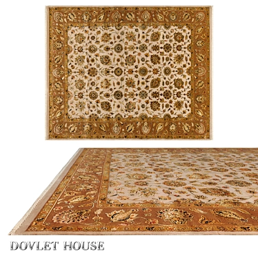 DOVLET HOUSE Carpet (Art. 16440) - Wool + Silk Blend 3D model image 1 