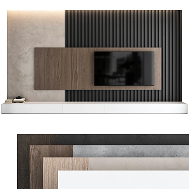 Luxury TV Wall Set: Transform Your Space with Set 11 3D model image 1 