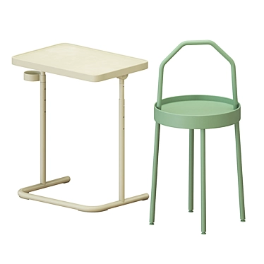 BJÖRKÅSEN BURVIK Laptop & Side Table Set 3D model image 1 