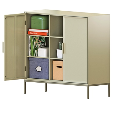 Beige TULLSTORP Cabinet: Functional, Stylish, Scandinavian 3D model image 1 