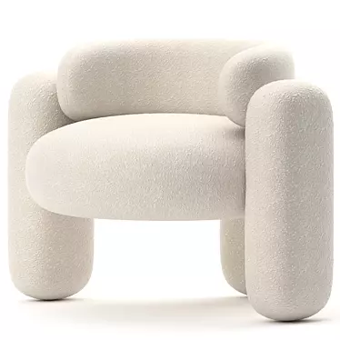 Embrace Armchair: Contemporary Comfort at Its Best 3D model image 1 