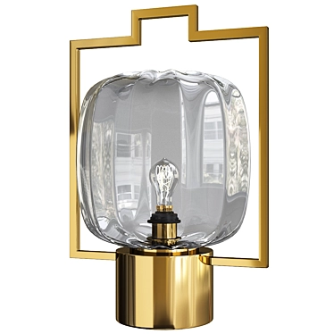 Elegant Eichholtz Wang Glass Table Lamp 3D model image 1 