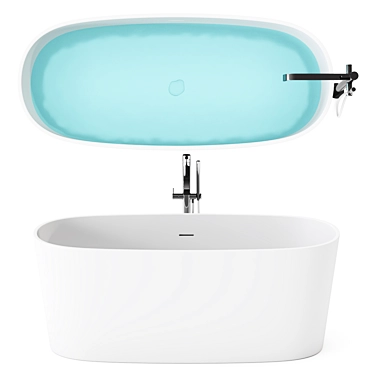 Disenia Bath Loop: Modern 1500mm Freestanding Tub 3D model image 1 