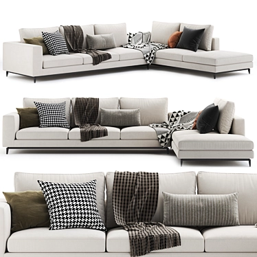 Modern Minotti Andersen Sofa 3D model image 1 