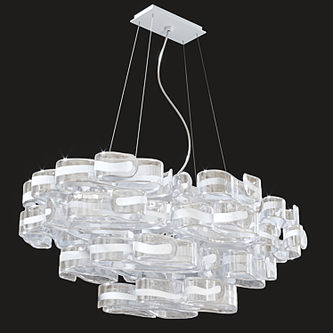 Elegant Murano Glass Chandelier 3D model image 1 