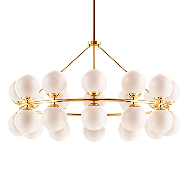 Elegant Brass Chandelier: Eichholtz Hutchinson 3D model image 1 