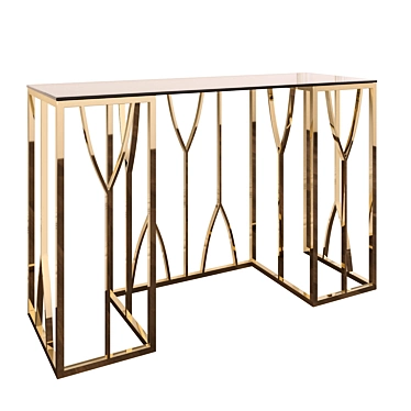 Industrial Chic Console Table 3D model image 1 