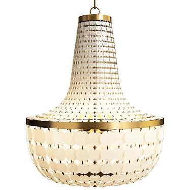 Exquisite Capiz Shell Chandelier 3D model image 1 