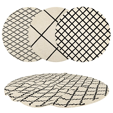 Versatile Round Rug Set - 6 Rugs for Any Perspective! 3D model image 1 