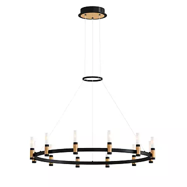 Albany Round Chandelier - Elegant Illumination for Any Space 3D model image 1 