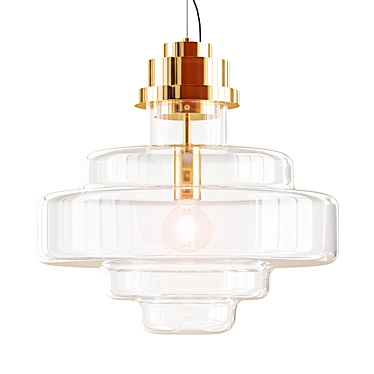 KAISHI ART: Stylish Glass Pendant Lamp 3D model image 1 