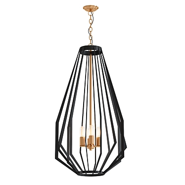 Fluxx Tall Chandelier - Elegant Lighting Fixture 3D model image 1 