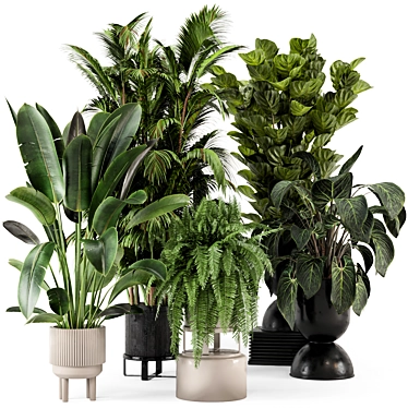 Ferm Living Bau Pot Large Set - Stylish Indoor Plants 3D model image 1 
