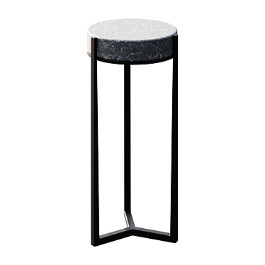 Elegant Marble Accent Table 3D model image 1 