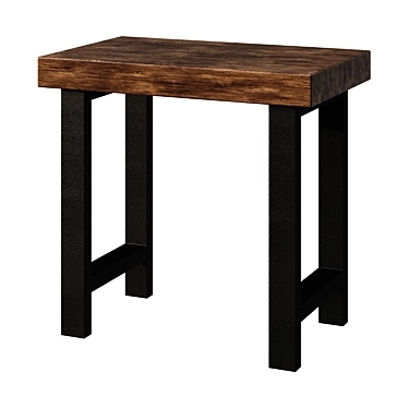 Rustic Reclaimed Wood Coffee Table 3D model image 1 