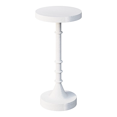 Marian Round Metal Accent Table 3D model image 1 