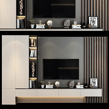 Modern TV Wall Unit: Chelsi 3D model image 1 