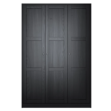 Modern Rakkestad Wardrobe - Black Brown 3D model image 1 