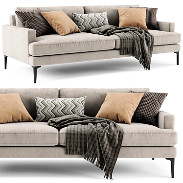 West Elm Andes 2-Seater Sofa 3D model image 1 