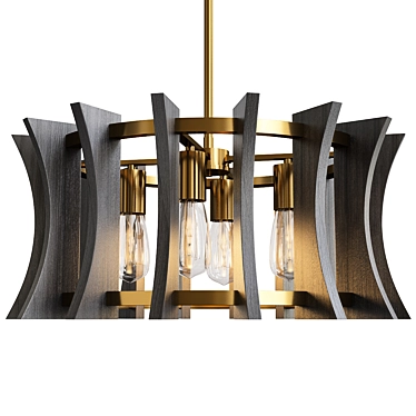 Garcia Convertible Chandelier: Elegant Versatile Lighting 3D model image 1 