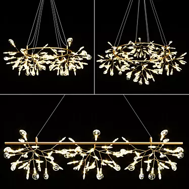 Elegant Ariana Chandelier 3D model image 1 