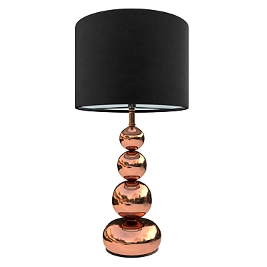 Elegant Copper Ball Touch Table Lamp 3D model image 1 