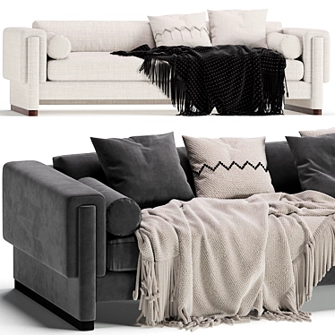 Modern Comfort: Howard Sofa in 2 Colors 3D model image 1 