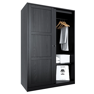 Functional IKEA Rakkestad Wardrobe 3D model image 1 