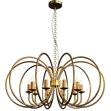 Golden Gleam Chandelier 3D model image 1 