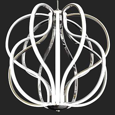 Compact LED Spiral Chandelier 3D model image 1 