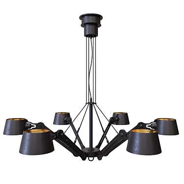 Bolt Noir Lustre: Sleek Lighting 3D model image 1 