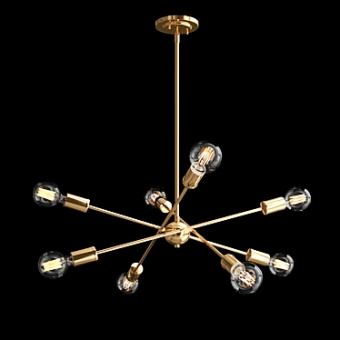 Modern 8-Light Chandelier 3D model image 1 