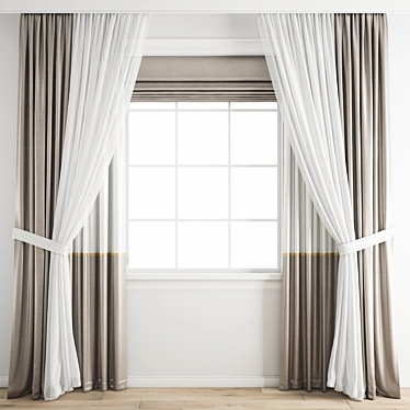 Premium Polygonal Model - Curtain 437 3D model image 1 