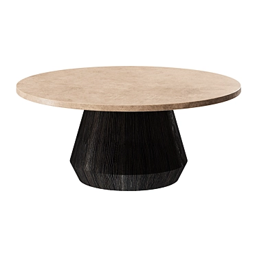 Elegant Round Coffee Table 3D model image 1 