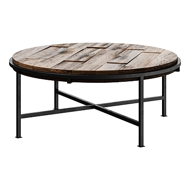 Elegant Barton Round Coffee Table 3D model image 1 