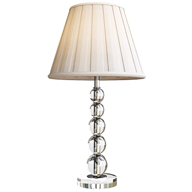 Elegant Crystal Glass Table Lamp 3D model image 1 