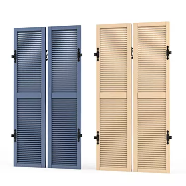 Versatile Louvered Shutter: Transform Your Space 3D model image 1 