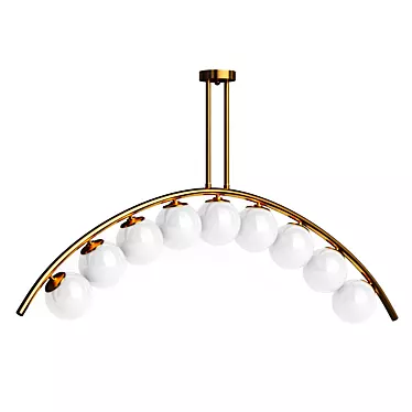 Arc and Balls Ceiling Lamp 3D model image 1 