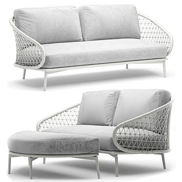 Outdoor DreamSeat Cuddle Sofa 3D model image 1 