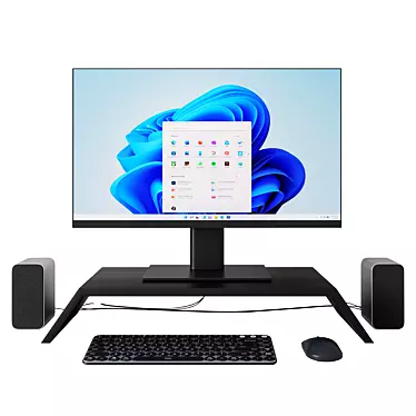Xiaomi Computer Set: Monitor, Keyboard, Mouse & Speakers 3D model image 1 
